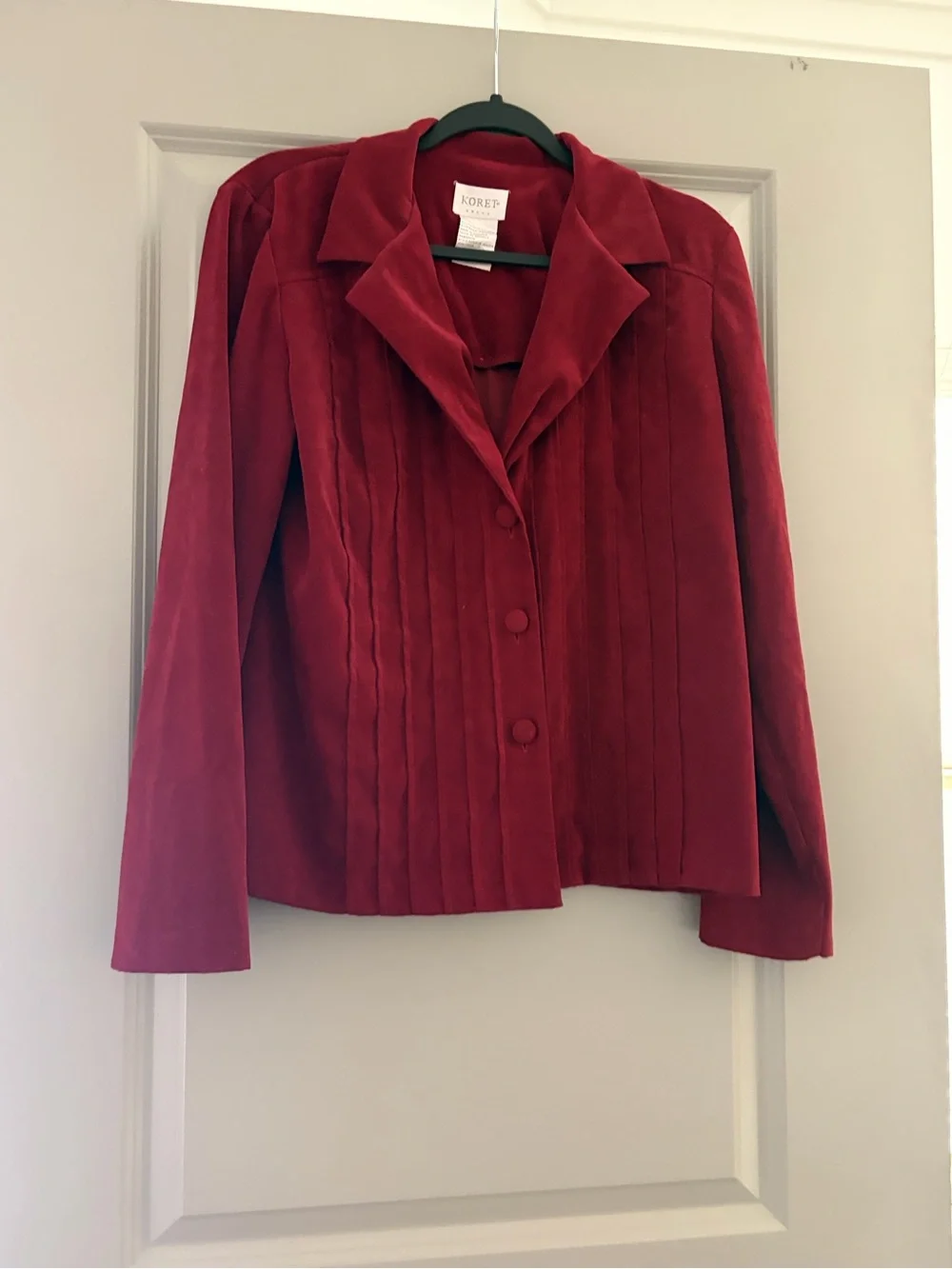 Dark red suede blazer | office siren jacket y2k thrifted top
